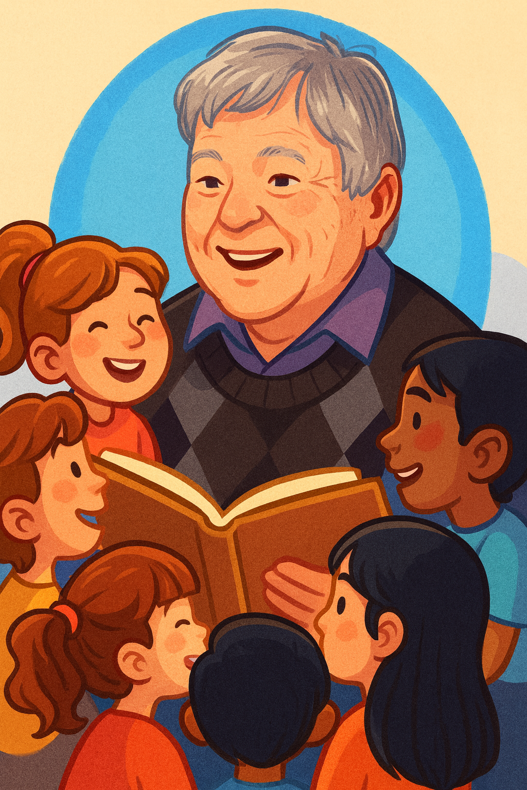 Author J. Stanley reading and storytelling to children